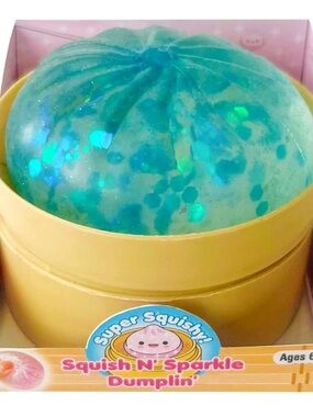 Super Squishy! Mini Squish N' Sparkle Dumpling | Blue Sparkle